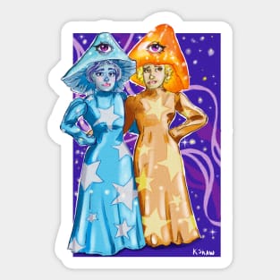 Mystical Victorian Mushroom girls Sticker